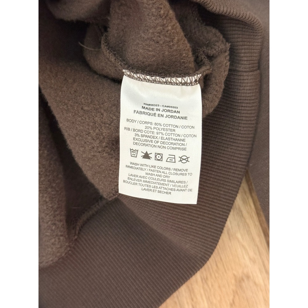 Nike Phoenix Fleece 1/4 Zip Cropped Sweatshirt Brown DQ5767-237 Womens XS - Picture 5 of 6